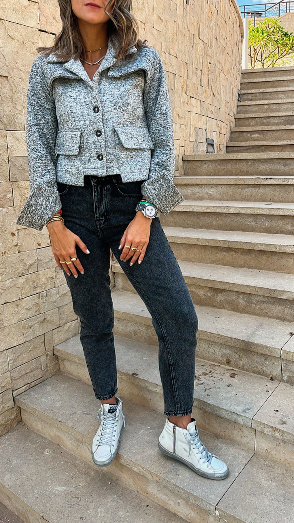 Dark Grey Cozy Cargo Vest