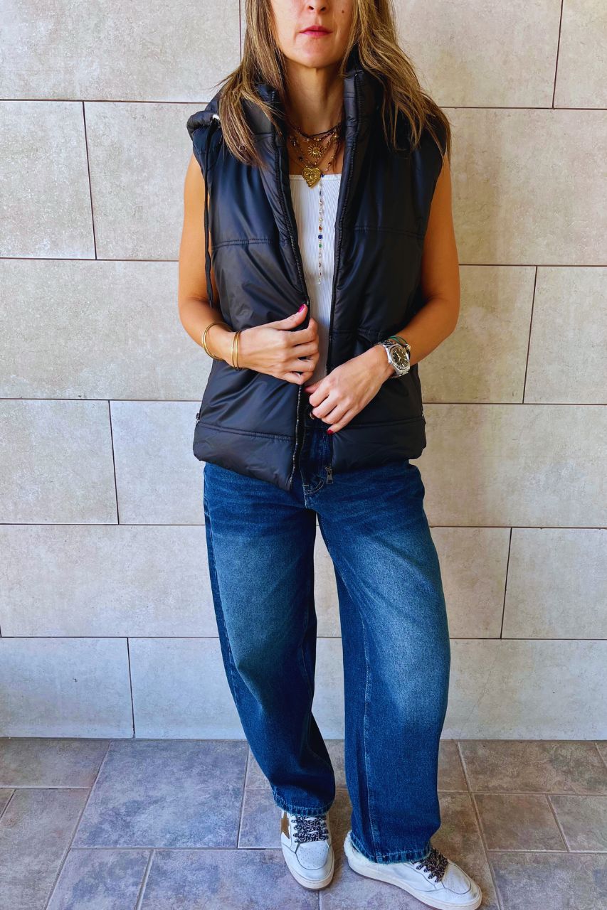 Black Puffer Vest