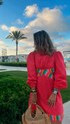 Watermelon Gum Drop Cut Out Mini Dress