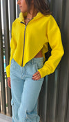 Yellow V Cropped Jacket