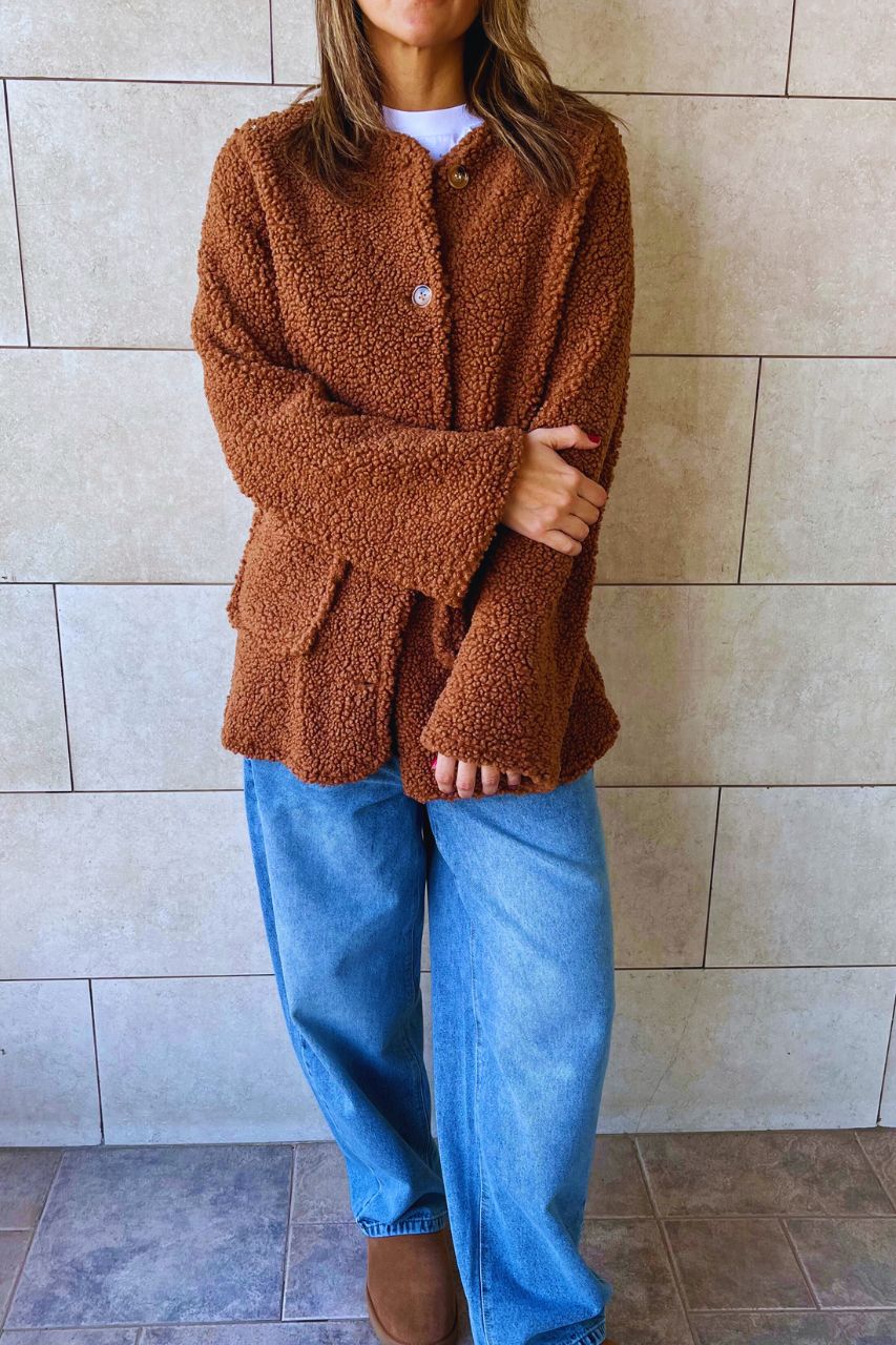 Camel Teddy Bear Jacket