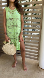 Mint Light Crochet Dress Coverup