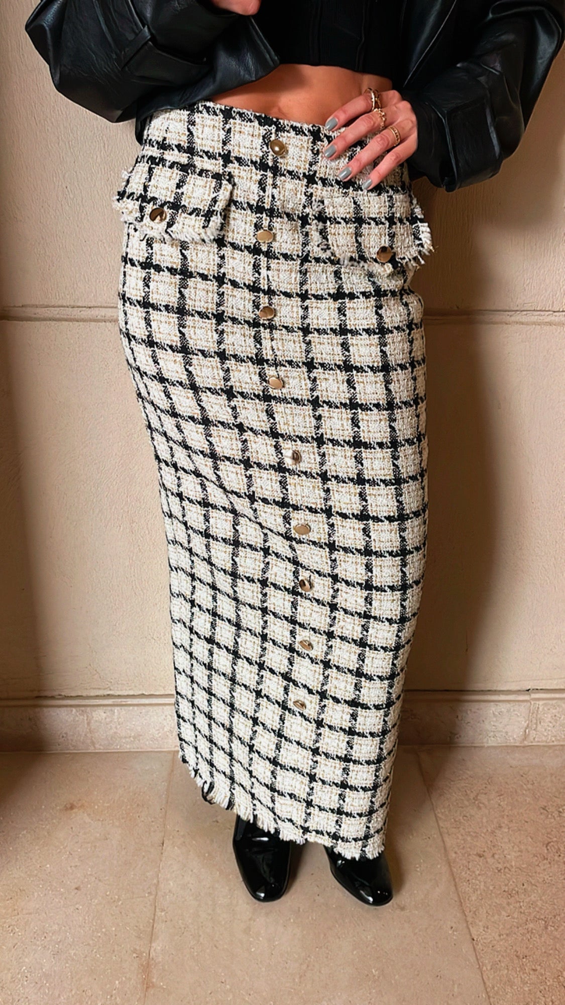 White Tweed Skirt