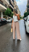 Beige Essential Linen Pants