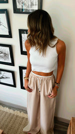 Beige Summer Trim Pants