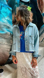 Berry Blue High Low Tee