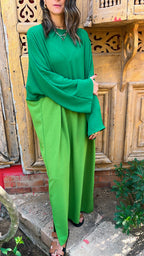 Green Half And Half Dress