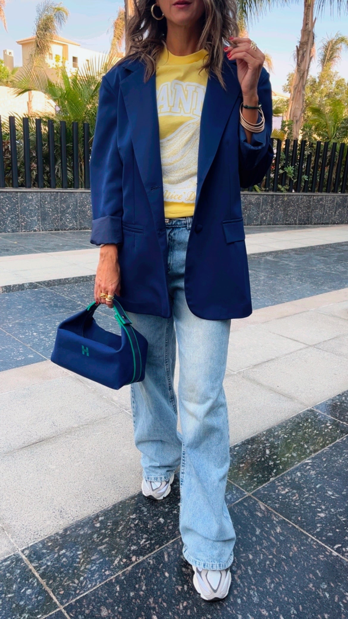 Navy Sophisticated Oversize Blazer