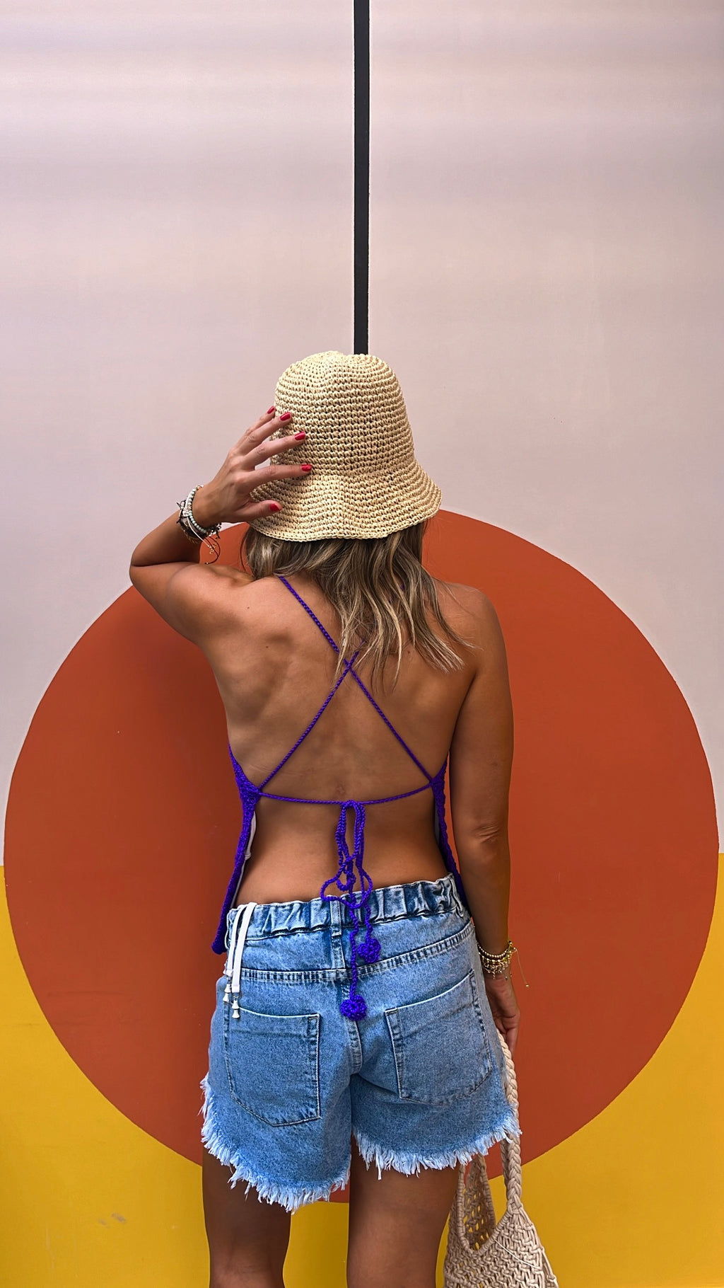 Purple Butterfly Handmade Crochet Top