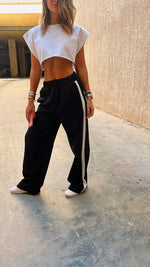 Black Side Stripe Pants