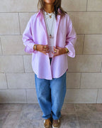 Baby Pink Boyfriend Oxford Shirt