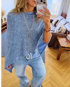 Blue Sunwashed Riviera Poncho