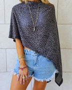 Black Wild Riviera Poncho