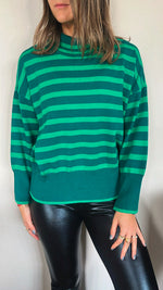 Green Candy Cane Turtle Neck