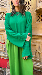 Green Half And Half Dress