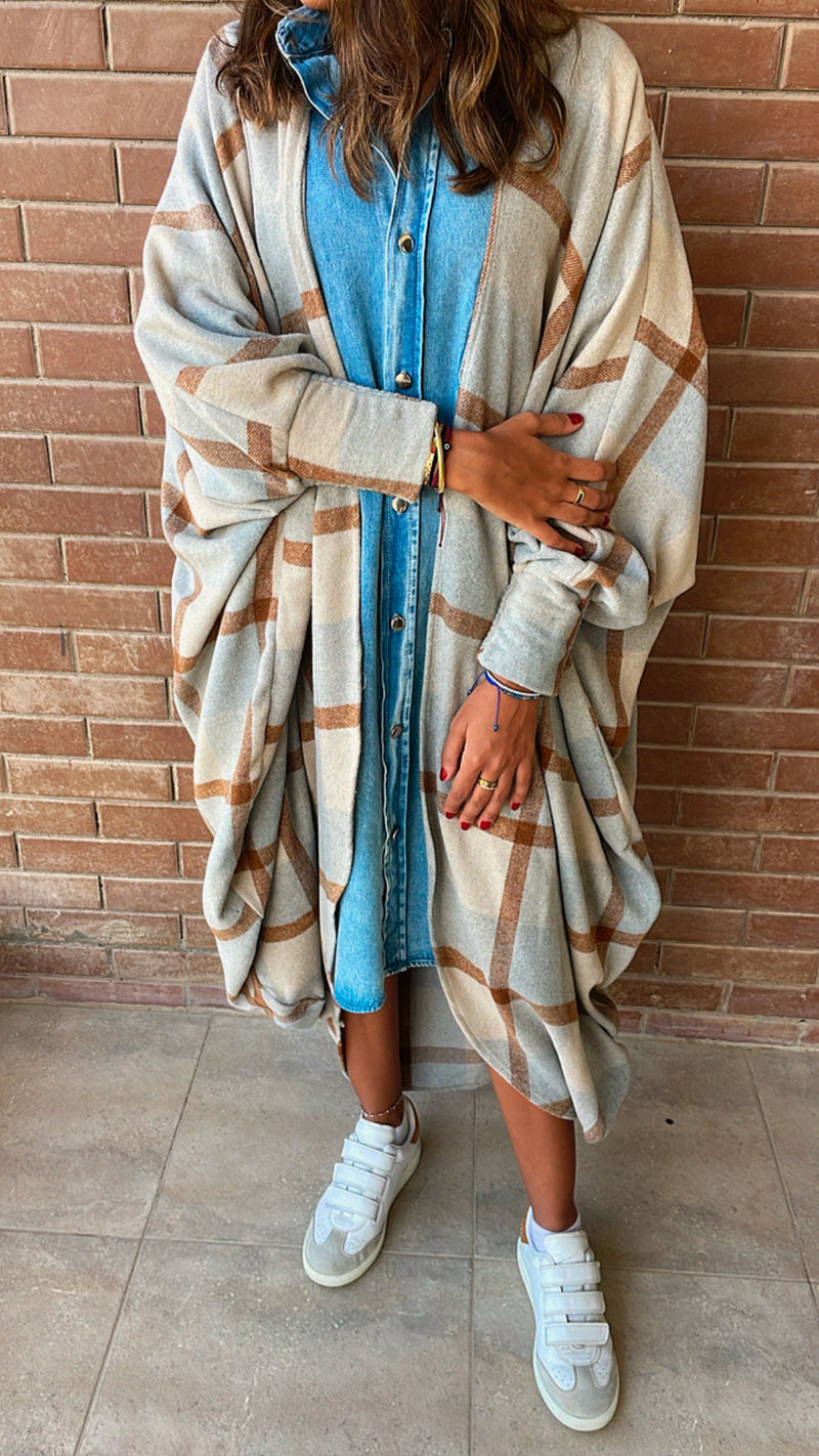 Plaid Flannel Shawl Cardi