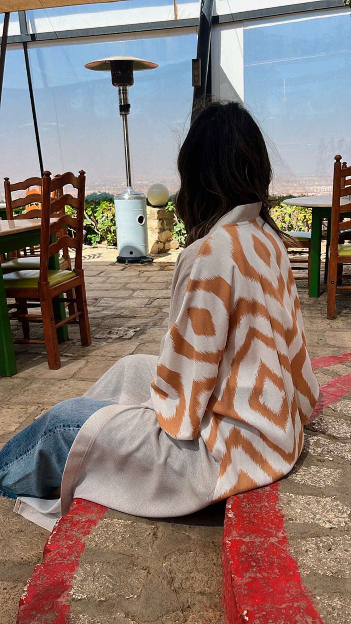 Beige Its All In The Back Kimono