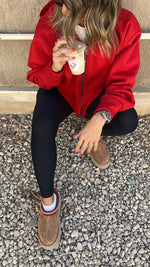 Red V Cropped Jacket
