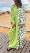 Lime Double Fun Kaftan