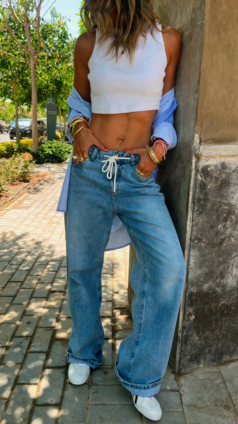 PREORDER Light Blue Rope Denim jeans