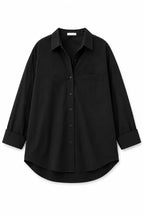 Black Oversized Poplin Shirt