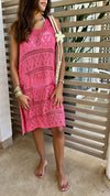 Fuchsia Light Crochet Dress Coverup