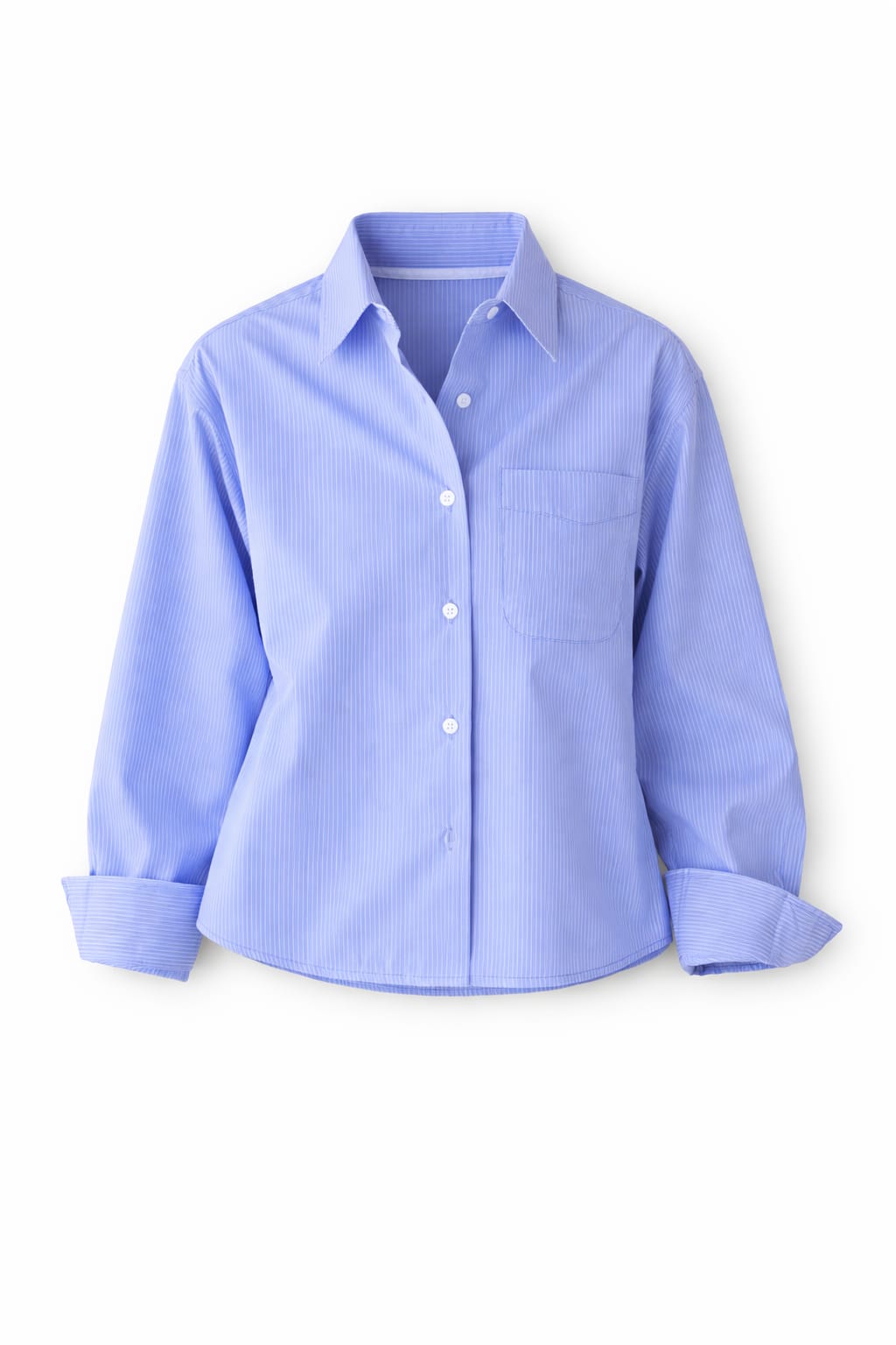 Blue Stripe Go-To Short Shirt