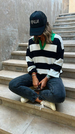 Black & Green Preppy Top