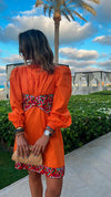 Orange Gum Drop Cut Out Mini Dress