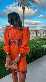 Orange Gum Drop Cut Out Mini Dress