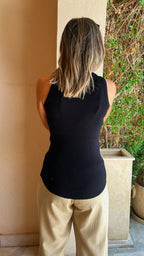 Black Frillu Tank Top