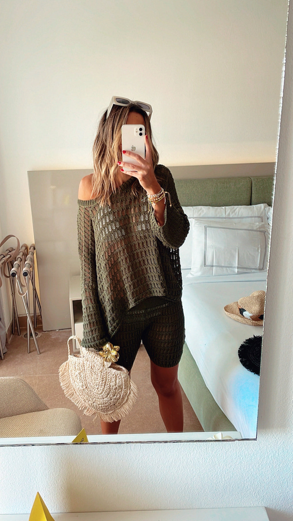 Olive Sounds Like Summer Crochet Short Set