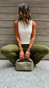 Olive Flare Leggings