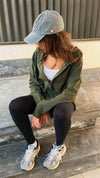 Olive Scuba Duster Jacket