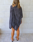 Black Wild Riviera Poncho
