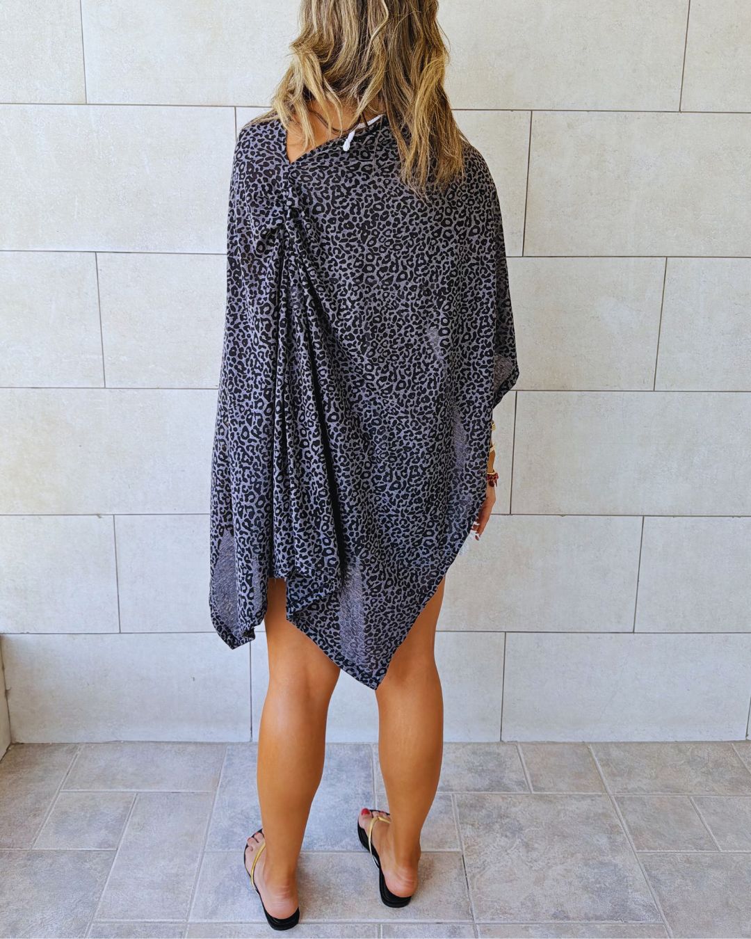 Black Wild Riviera Poncho