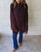 Brown Drifter Fringe Cape