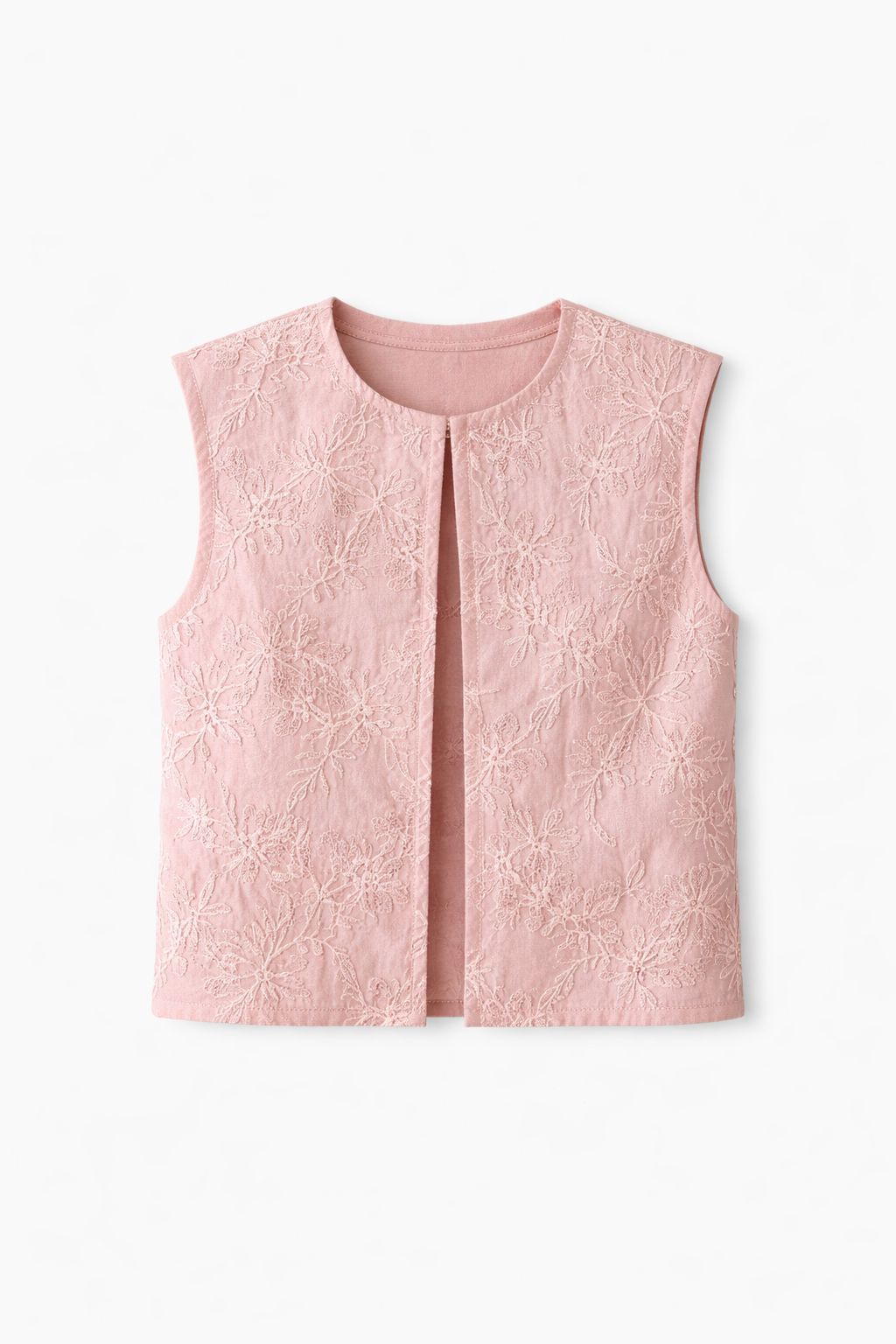 Pink Statement Embroidery Vest