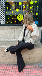 Beige Lined Linen Cropped Shirt