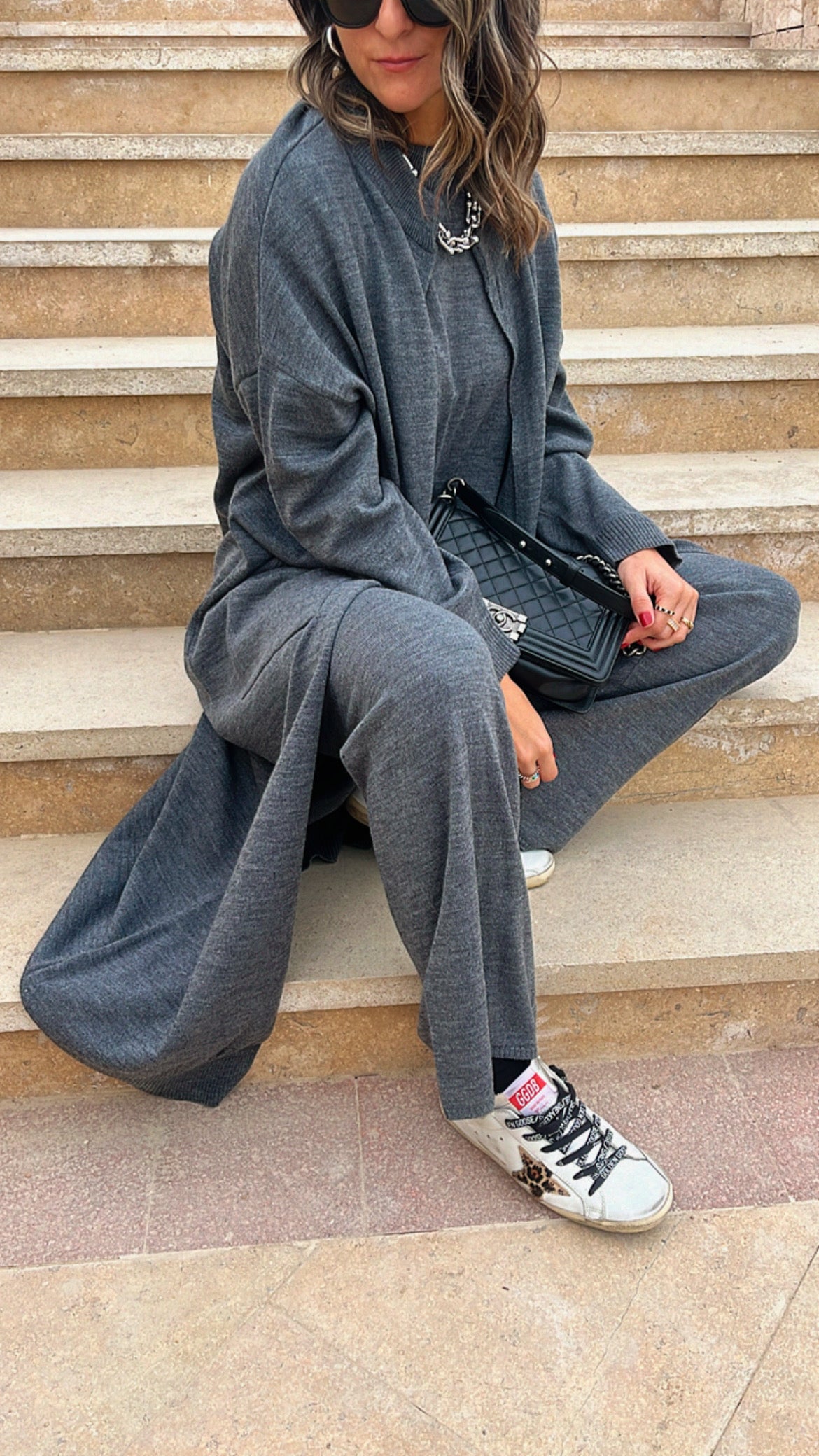 Grey 3 Piece Knit Set