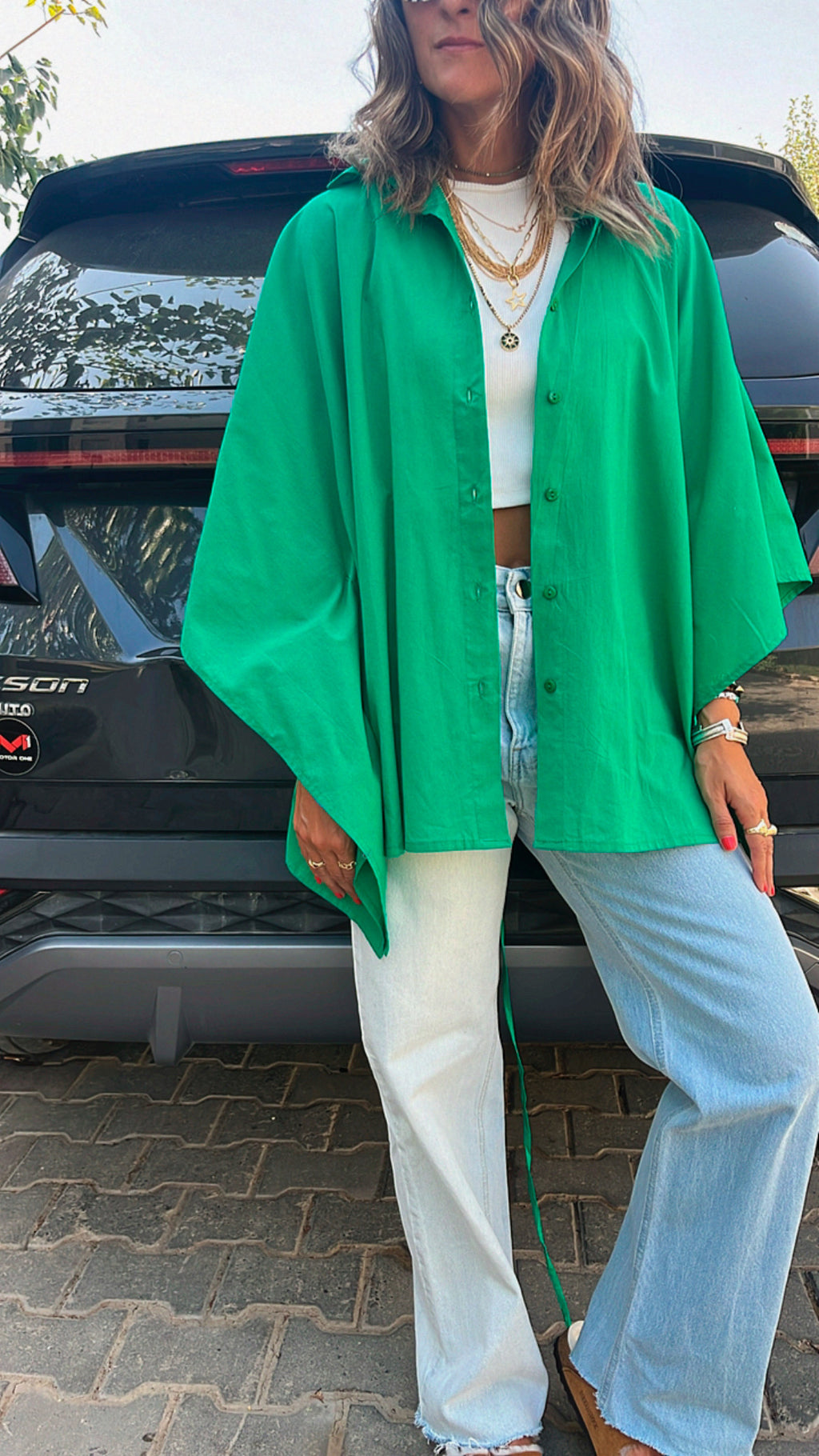 Green Pull Through Butterfly Shirt