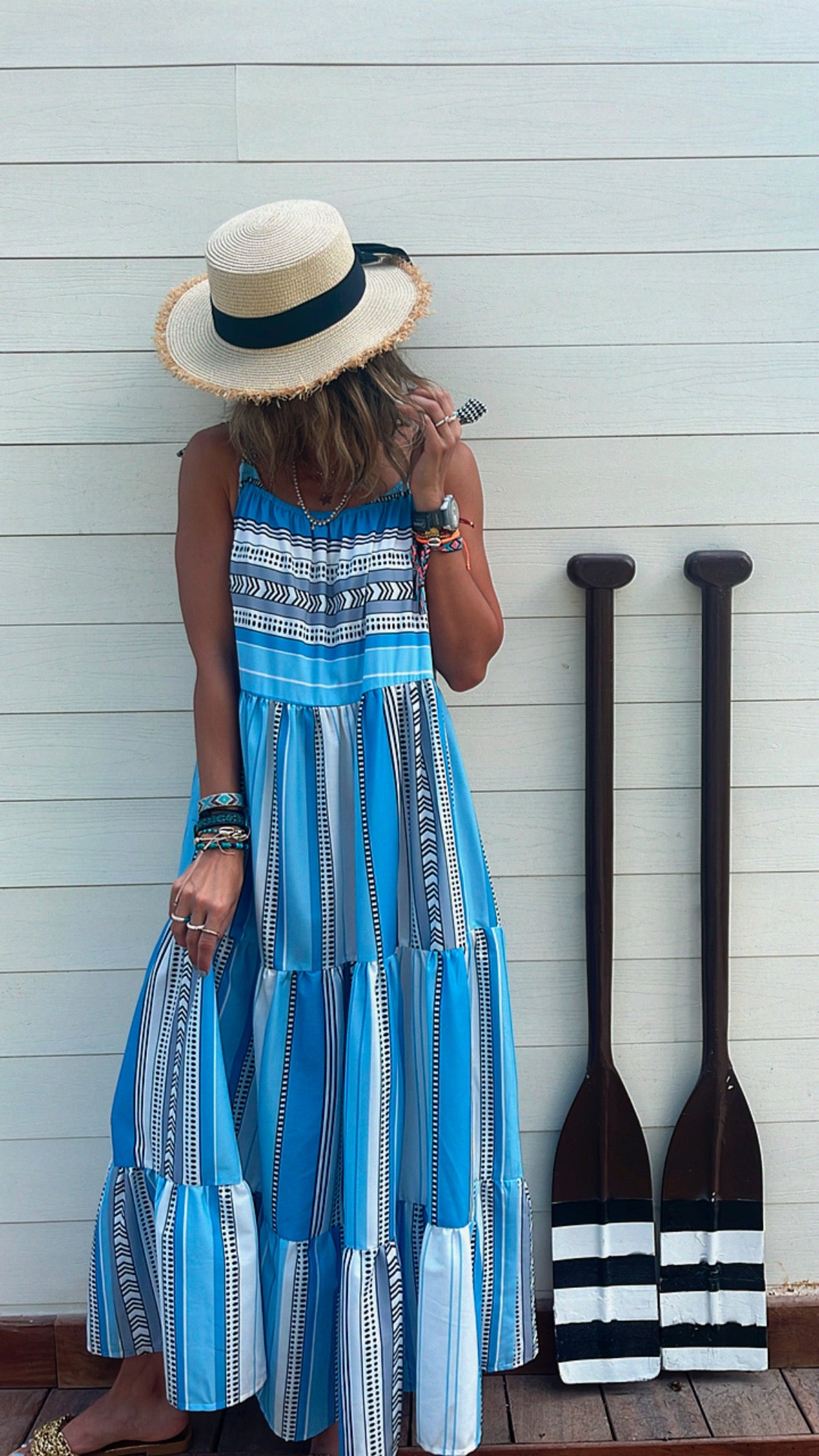 Blues Away Strapped Dress