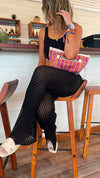 Black Crochet Loving Beach Pants