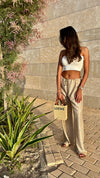 Beige Bohemian Girly Pants