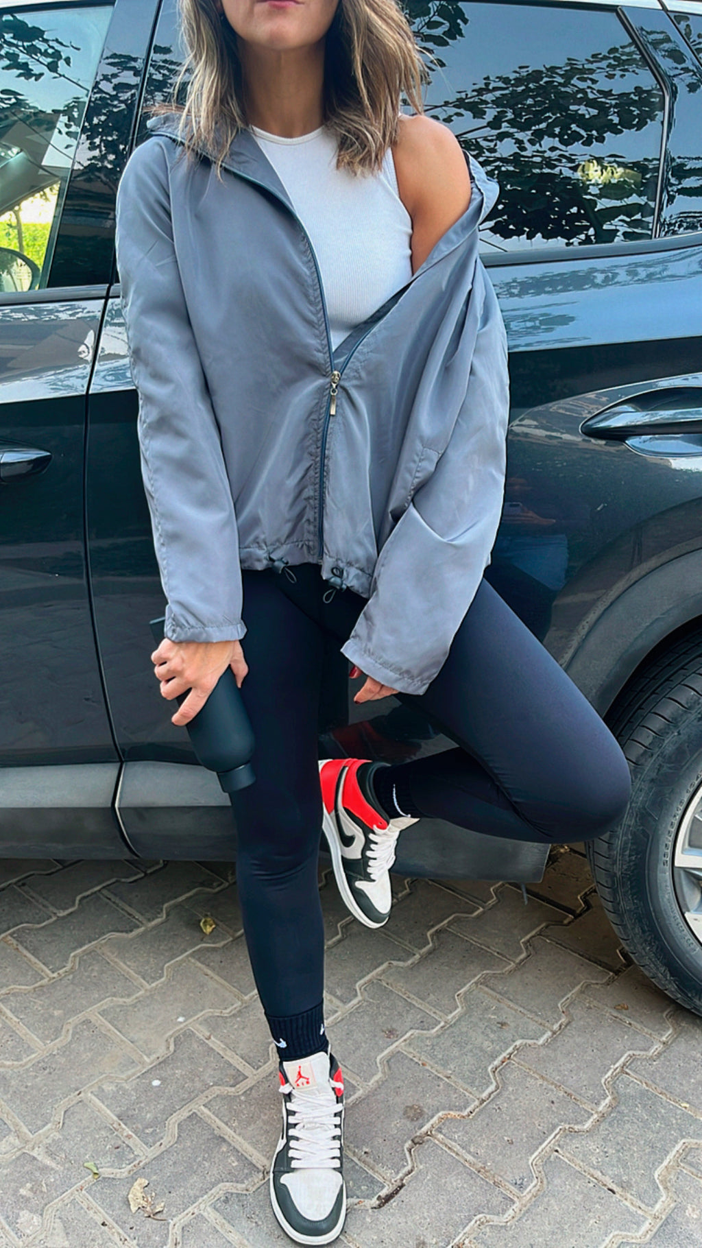 Grey Waterproof Adjustable Jacket