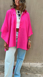 Fuchsia Pull Through Butterfly Shirt