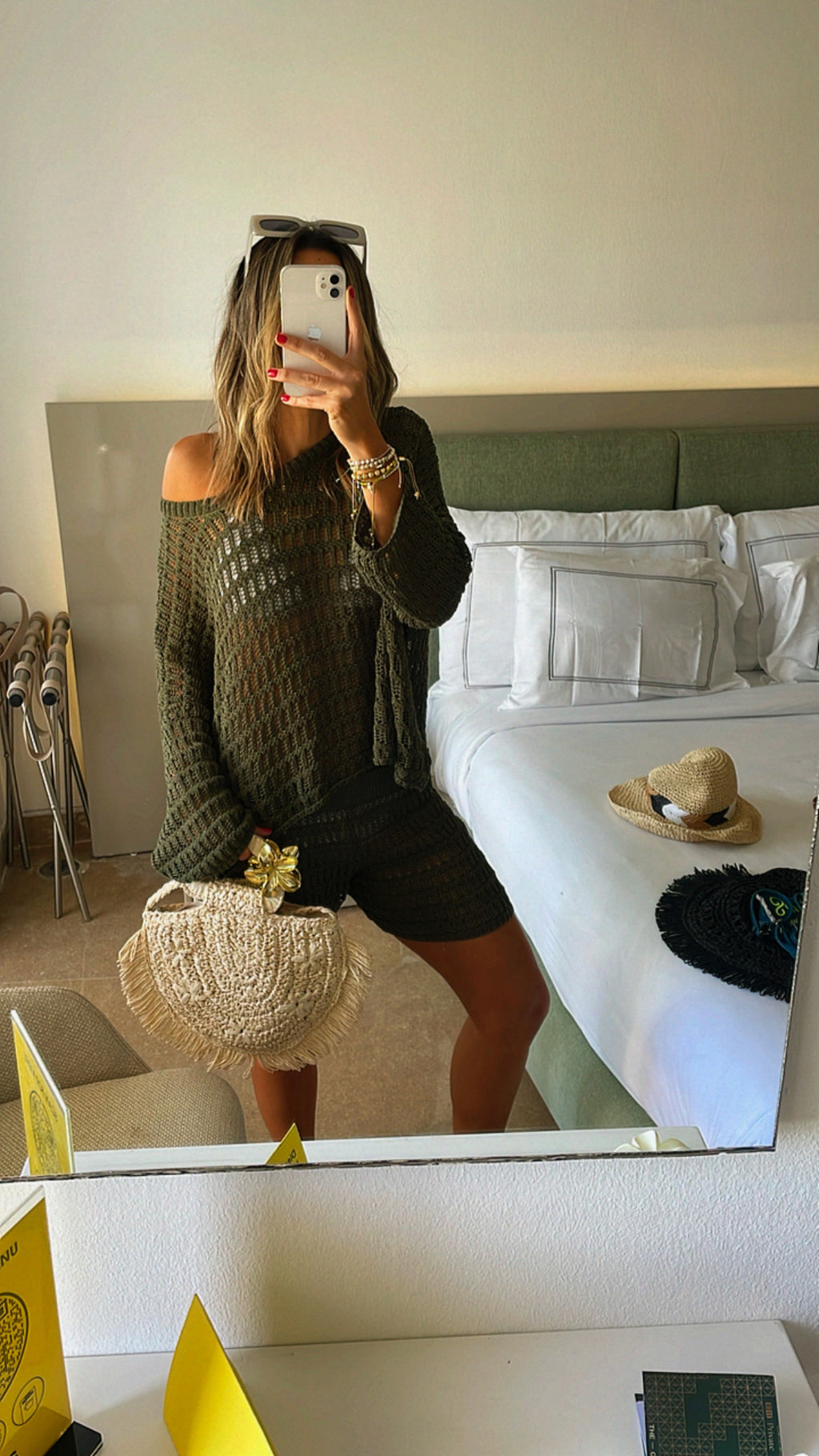 Olive Sounds Like Summer Crochet Short Set