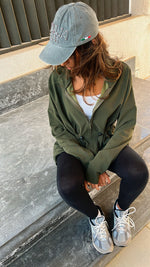 Olive Scuba Duster Jacket