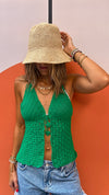 Green Butterfly Handmade Crochet Top