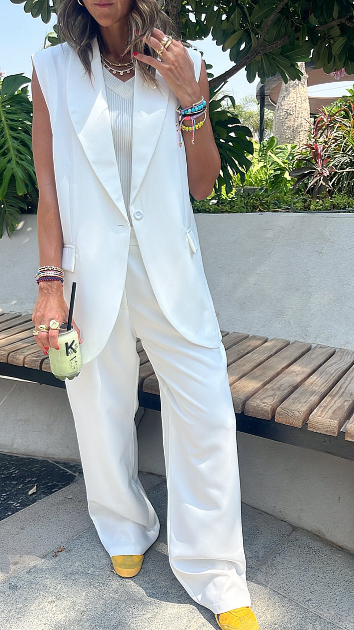 White Business Casual Vest